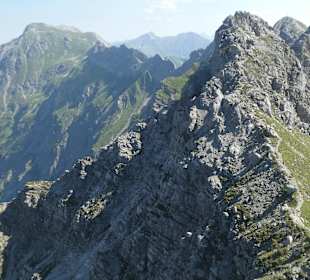 Blick vom Nordwandsteig am Nebelhorn