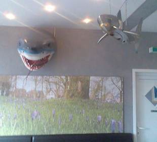 Deko im unteren Restaurantbereich