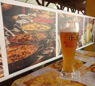 Auf der Terrasse vom Indischen Curry Haus