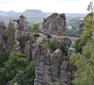 Blick zur Basteibrücke