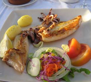 Tintenfisch vom Grill