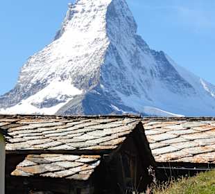 Blick auf das Matterhorn während dem Mittagshalt