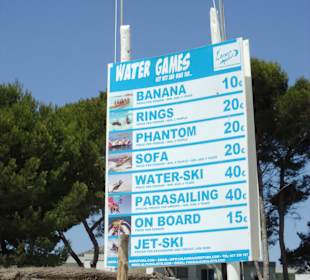 Preise für Aktivitäten am Strand
