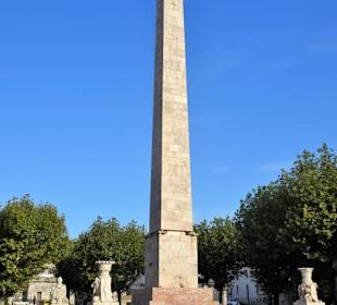 Blick auf den Obelisk von Port Vendres