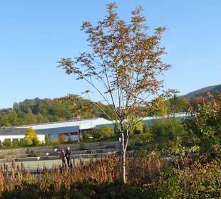 Freiluftbühne und Tagungshaus von hinten