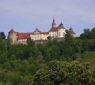 Das Schloss in Langenburg vom Tal aus gesehen