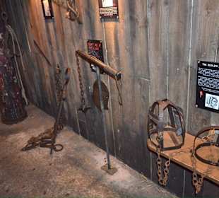 Exhibits of tools of torture.