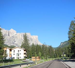 Corvara Straße zum Grödner Joch
