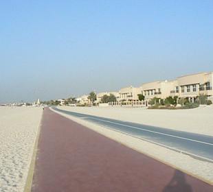 Joggingstrecke am Strand