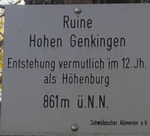 Ruine Hohengenkingen - Genkingen