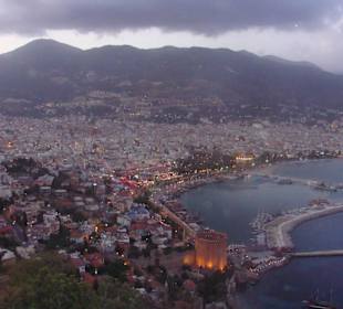 Widoki z góry w alanyi na port