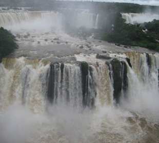 Die Wasserfälle, von Brasilien aus gesehen