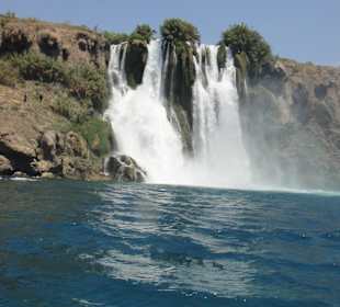 Wasserfall Antalya vom Schiff