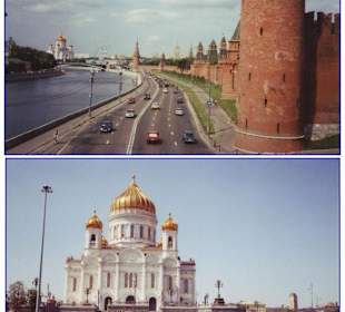 Am Fluss Moskau in Moskau