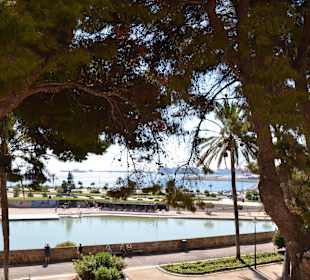 Blick von der Kathedrale auf den Hafen