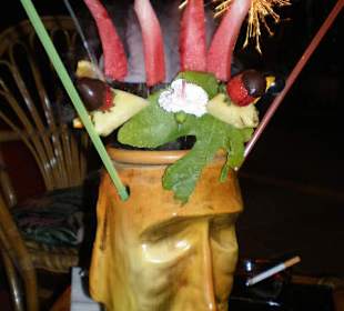 Spezielle Drinks mit Feuerwerk