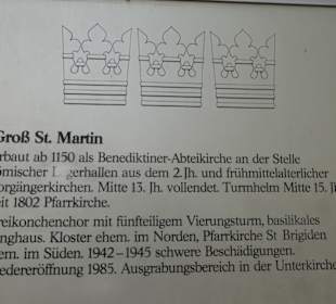 Die Kirche Groß St. Martin in Köln