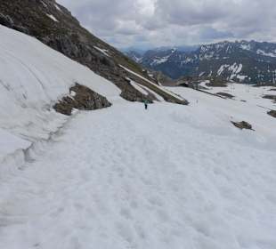 Am Nebelhorn ist noch Schnee