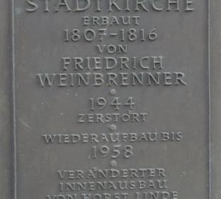 Gedenktafel ev. Kirche