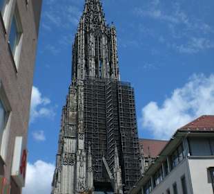 Der Ulmer Dom direkt vor dem Hotel