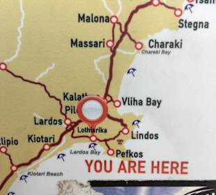 2 Stationen bis Lindos vom Hotel