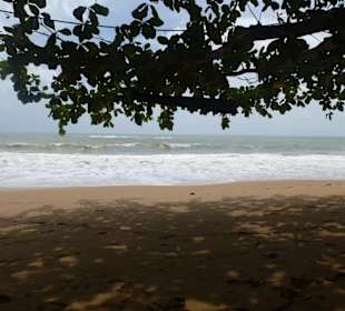 Blick von der Bar zum Strand