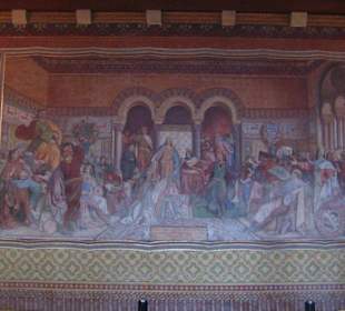 Ein sehr schöner Wandteppich auf der Wartburg.