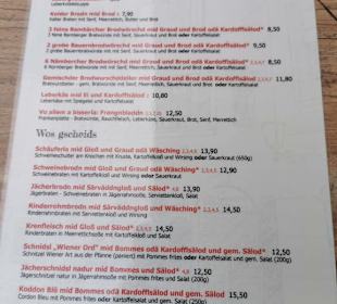Speisekarte