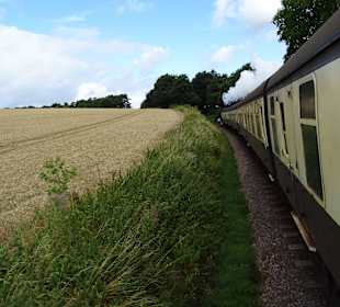 Unter Dampf auf der Strecke nach Minehead