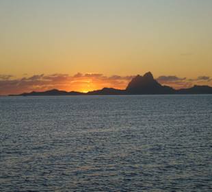 Sonnenuntergang vom Segelschiff