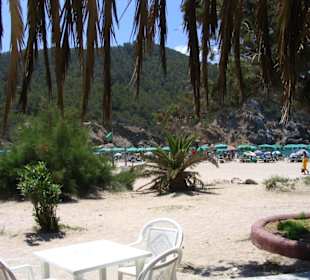 Blick aus einer Beach Bar an der Benirras.