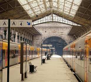 Auf dem Bahnsteig im São Bento