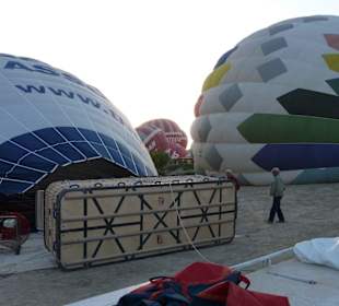 Vorbereitung des Ballons