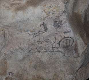 Wandmalereien in einer Höhle in Los Haitises