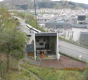 Ausblick Talstation zum Berg Ulriken