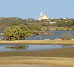 Blick über die Saline Sint Marie