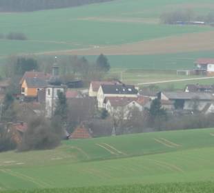 Wanderung Schalksbergweg: Blick auf Volkershausen