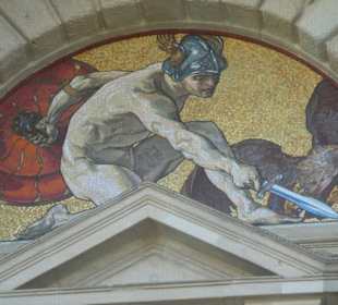 Die Staatskanzlei: Blick vom Hofgarten