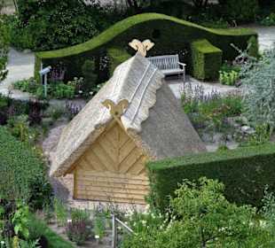 Blick vom Aussichtsturm im Park der Gärten