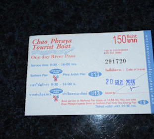 Fahrt auf dem Chao Phraya Fluss Bangkok