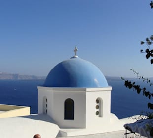 Kopuła kościółka Oia Santorini