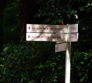 Wegweisung im Schlosspark