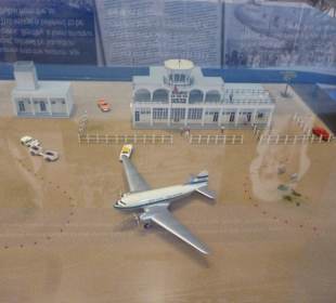 Makieta lotniska sprzed kilkudziesięciu lat