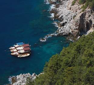 Schöne Ausblick vom Burg in Alanya