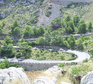 Blick auf den Weg zum Cap de Formentor