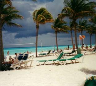 Am Strand von Playa del Carmen