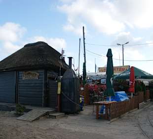 Fischerrestaurants am Strand