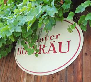 Das Schild des Rosenauer Hofbräu