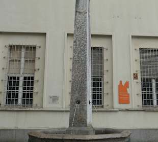 Beim Eisenbartbrunnen in Magdeburg