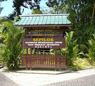 Begrüßungsschild am Eingang